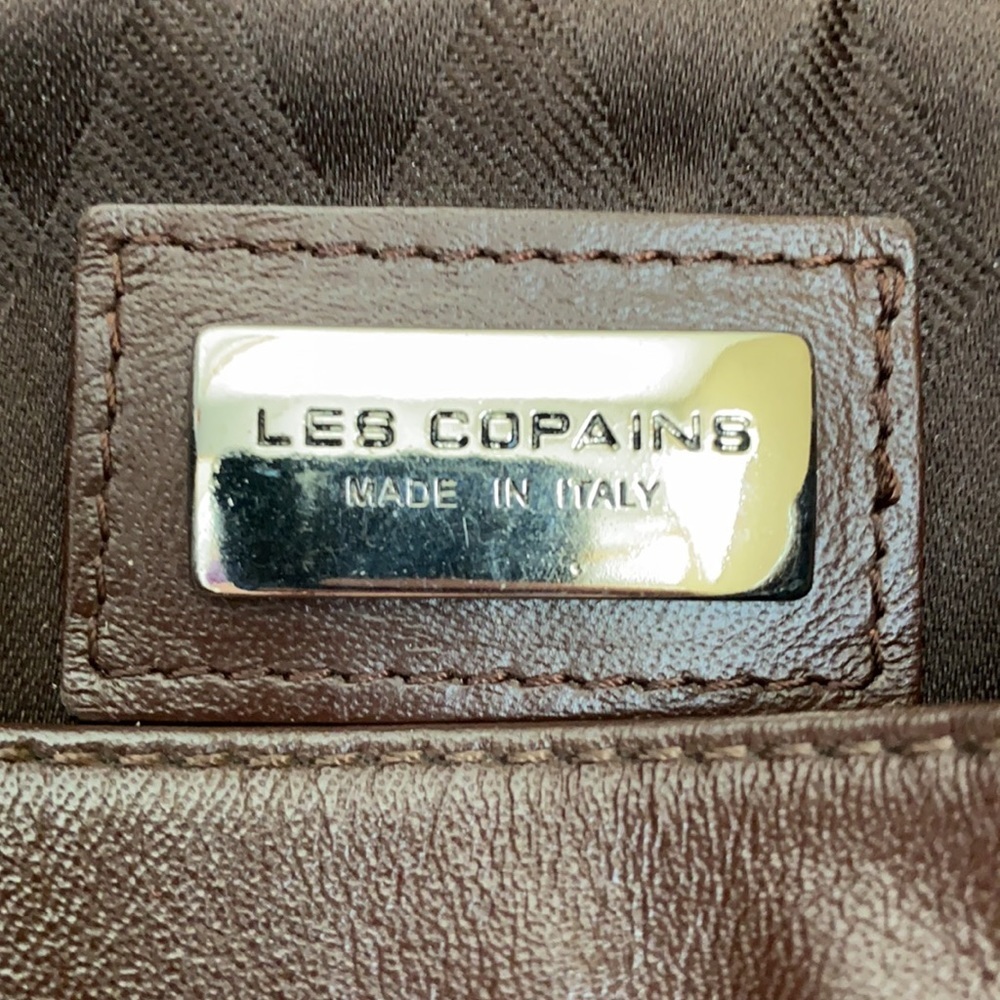 Les Copains Leather Shoulder Bag Made in Italy Vintage Brown Size OS - Picture 6 of 9